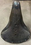 Vtg Brooks B72 Bicycle Saddle Seat Made In England Dark Brown Leather W/ Clamp. Fixed Price $119.95.