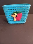 Vintage Peanuts Snoopy Bicycle Bike Blue Basket Strawberry Joe Cool 1971. Fixed Price $12.00.