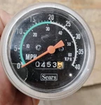 Vintage 70 Sears Bicycle Speedometer Tachometer Mileage Retro Bike Gauge Cable. Fixed Price $55.00.