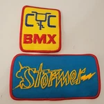 Old School Nos 2 Cyc Stormer Bmx Bike Frame Patches Racing. Fixed Price $40.00.