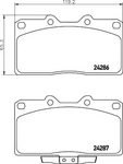 Mintex MDB1757 Front Brake Pad Set Fits Dodge Mitsubishi 3000 Gto Stealth. Fixed Price $51.03.
