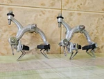 Campagnolo Nuovo Super Record Brakes With Drop Bolt 1970'S Callipers. Fixed Price $155.00.