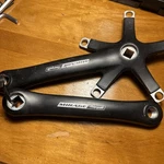 Campagnolo Mirage 9 Speed Crank Arm Set- 170 Mm Holds 3 Chainrings. Fixed Price $45.00.