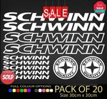 Schwinn Vinyl Decal Stickers Sheet Bike Frame Cycling Bicycle Mtb X20. Fixed Price $12.09.