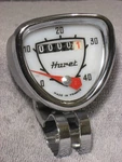 Vintage Schwinn Huret Speedometer 0-40 Mph White & Gray Bicycle Head Nos. Fixed Price $59.95.