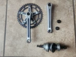 Takagi Tourney 165 Cranks Used Vintage Old School Black 44T Gt Hutch Redline Cw. Fixed Price $250.00.