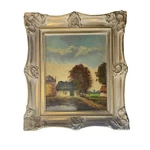 H. Wester Signed Oil On Board Framed Painting Holland Dutch Ornate Wood. Fixed Price $189.00.