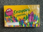 Vintage 1994 Crayola Flip Top Box 112 Crayons New Sealed Nos. Fixed Price $39.00.