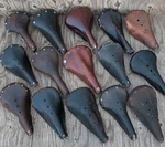 Vintage Leather Bicycle Saddle Wrights Brooks Ideale Tour Mtb Road Bike Seat Nos. Fixed Price $340.00.