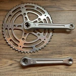 Vintage Sugino Maxy 165 Crankset 52 Square Taper Missing Inner Chainring. Fixed Price $99.99.