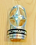 Schwinn Bike, Vintage Style, Head Badge, Black & Chrome, Curved New. Fixed Price $30.00.