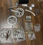 50S-70S? Rare Vintage Bike Parts Lot: Gambato Shifters + Mystery Crank. Fixed Price $225.00.