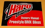 Haro Bikes Owners Manual Freestyle Bmx Vintage Bicycle Instruction Pamphlet. Fixed Price $34.99.