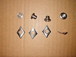 4-SILVA Water Bottle Braze Ons With Reinforcing Diamonds Bicycle Frame Building. Fixed Price $17.99.