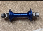 Oldschool Suntour 36H Low Flange Front Hub Blue Bmx Araya Gt Haro Hutch Mongoose. Fixed Price $35.00.