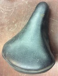 Vintage Schwinn Black Leather Cushioned Seat Saddle Hsiang Li HL2603 (B113). Fixed Price $25.00.