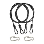 2PCS Ft X 3/16"(4MM) Security Cable Braided Stainless Steel Coated Black. Fixed Price $22.37.