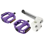 Pro+ 4-BOLT 22.2MM Bmx Stem White & Alloy Pedals 9/16 In Purple. Fixed Price $40.99.
