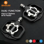 Bucklos Mtb Clipless/spd Pedal Dual Function Flat For Shimano Lightweight. Fixed Price $40.58.