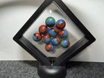 Vintage King Bullseye Marbles. Lot Of 10 Box Display 5/8+-. Fixed Price $25.00.