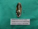 Schwinn Head Badge 24 K Gold Plated Green Letters Screws 60'S 70'S 80'S # 101. Fixed Price $59.99.
