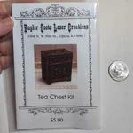 Rare Oop Engler Coots Laser Creations Tea Chest Kit Miniature Nos. Fixed Price $29.99.