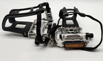 System 3 Bike Pedals With VP-786L Toe Clips And Straps.. Fixed Price $15.00.