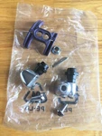 Shimano Alloy Downtube Cable Housing Stops New Nos Flat Mount Black Knobbly. Fixed Price $25.00.