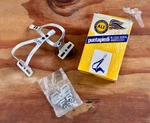 Nos Ale Silver Anodized Aluminum Toe Clips Puntapiedi - Torino L'eroica Nib. Fixed Price $63.20.