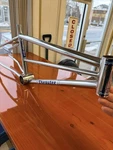 Thruster Tri-power Old School Bmx Frame Chromoly Steel Silver Blue Vintage. Fixed Price $1500.00.