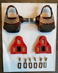 Road Bike Pedals Look PP196, Clipless, Delta/arc Cleats, Maroon, Classic. Fixed Price $24.53.