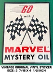 Marvel Mystery Oil - Vintage Original Vinyl Decal Sticker Go With Engine. Fixed Price $9.40.