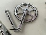 Vintage Crank Set 170 Mm French Double 5 Arm 1970S France Eroica 130 Bcd. Fixed Price $105.00.