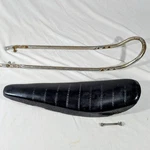 Vintage Black Banana Bicycle Seat & Chrome Sissy Bar 18" Muscle Bike Schwinn Era. Fixed Price $54.95.