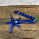 Vintage Sugino Crown Crankset Bmx 171MM Blue Alloy 1980S 144 151 Modified Bcd. Fixed Price $125.54.