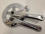 Sugino Maxy Cross Chrome Cranks W/pete's Precision Chainring Old School 80'S Bmx. Fixed Price $699.00.