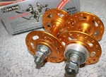 Kt High Flange Bmx 36H Hubs Set, Gold 3/8", Nos 1980'S, School, Sumo, Araya. Fixed Price $229.99.