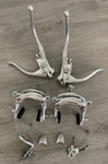 Dia-compe Forged Brake Set Center Pull 55-65 Mm Reach Dual Levers Guides Straddl. Fixed Price $75.00.