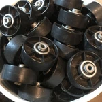 Mallard Directional Pallet Flow Racking Wheel Lot Of 30 Used Inch Dia. 5/16 Id. Fixed Price $45.00.