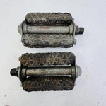 Vintage Royce Union Bicycle Block Pedals Pair 1/2 Black Rubber Steel Bike A33. Fixed Price $36.99.