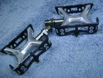 Pair, 240GRAM, Suntour Superbe Pro Track Pista Fixie Pedals, Rare Titanium Axle. Fixed Price $245.00.