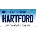 Hartford Connecticut License Plate Metal Tin Sign Picture Plaque Wall Decor. Fixed Price $21.98.