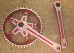 Retro Oldschool Og Nos New Tracer Red Bmx Crankset Chainset Takagi. Fixed Price $291.84.