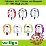 Wellgo Old School Bmx Xc-ii Bear Trap Bike Pedal 1/2" One Piece Cranks. Fixed Price $36.90.