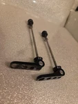 Ringle Stix Holey Front & Rear Quick Release Set Titanium Black Vtg Mtb 90'S. Fixed Price $95.00.