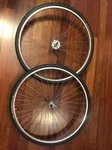 Vtg 27" Wheelset Qr Freewheel Shimano Maillard Araya Rim Conti Tires. Fixed Price $150.00.