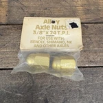 Vintage Bmx Axle Nuts Gold Alloy 3/8 24 Nos 80S Bicycle Research Products Brp. Fixed Price $53.39.