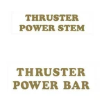 Thruster - Bar And Stem Gold Decals On Clear School Bmx. Fixed Price $8.26.