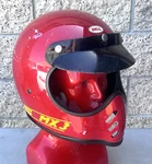 Vintage Bell BMX3 Full Face Red Bicycle Bike Helmet Black Visor 7 & 1/2. Fixed Price $495.00.