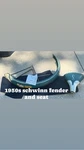 1950S Schwinn Messenger Bicycle Fender And Seat With Original Bike License Tag. Fixed Price $20.00.